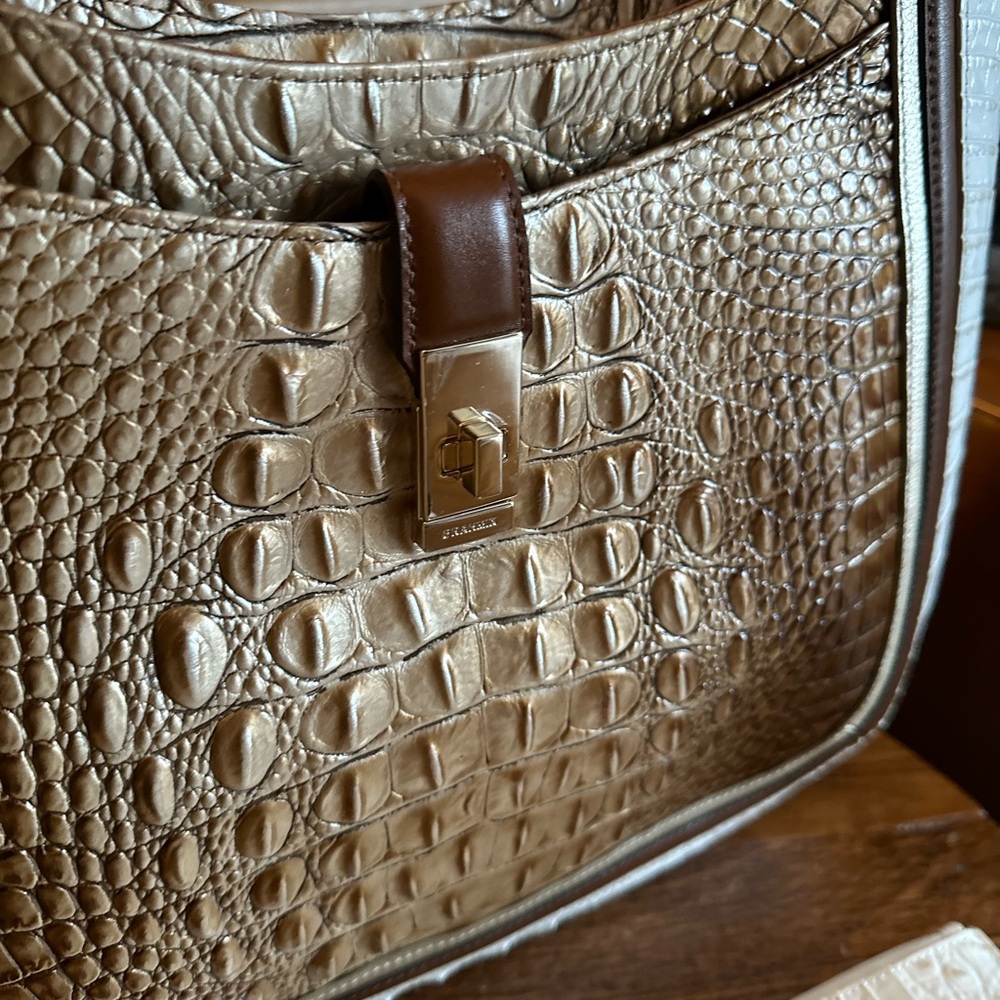 Brahmin Johanna Cappuccino Shoreham Shoulder Bag NWOT  & Wallet NWT - Picture 10 of 16